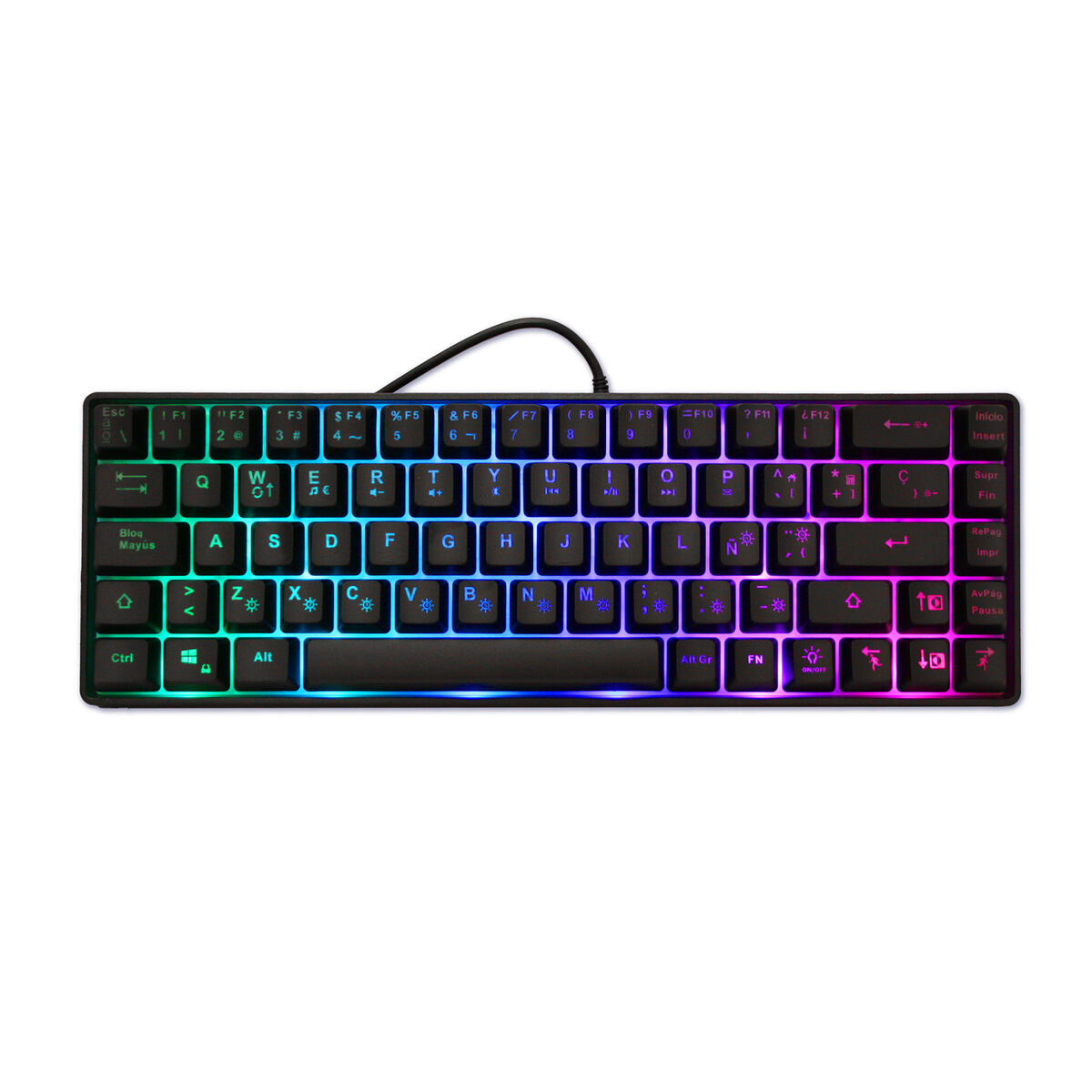 Teclado CoolBox mini TM065 Negro Qwerty Español